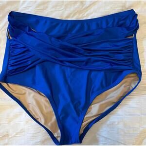 Women's Swimsuit High Waisted Crisscross Bikini Bottoms - Size 16 NWOT